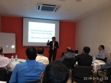 Conducting a short workshop on "Interpersonal Relations" at UMSL, Bhubaneswar for their Senior Staff