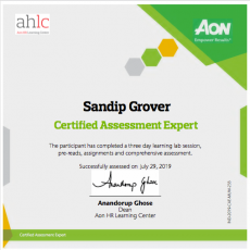 Certified by Aon Hewitt as _Certfied Assessment Expert